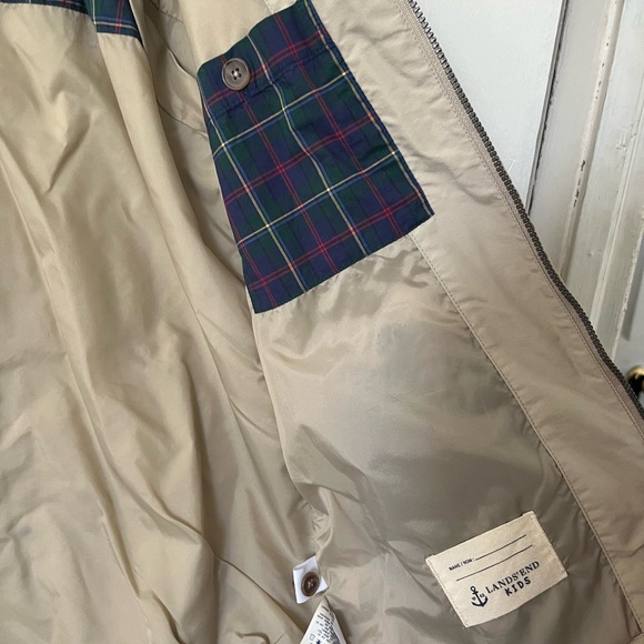 Lands End Kids Beige Jacket sz L 14-16 - Picture 3 of 4